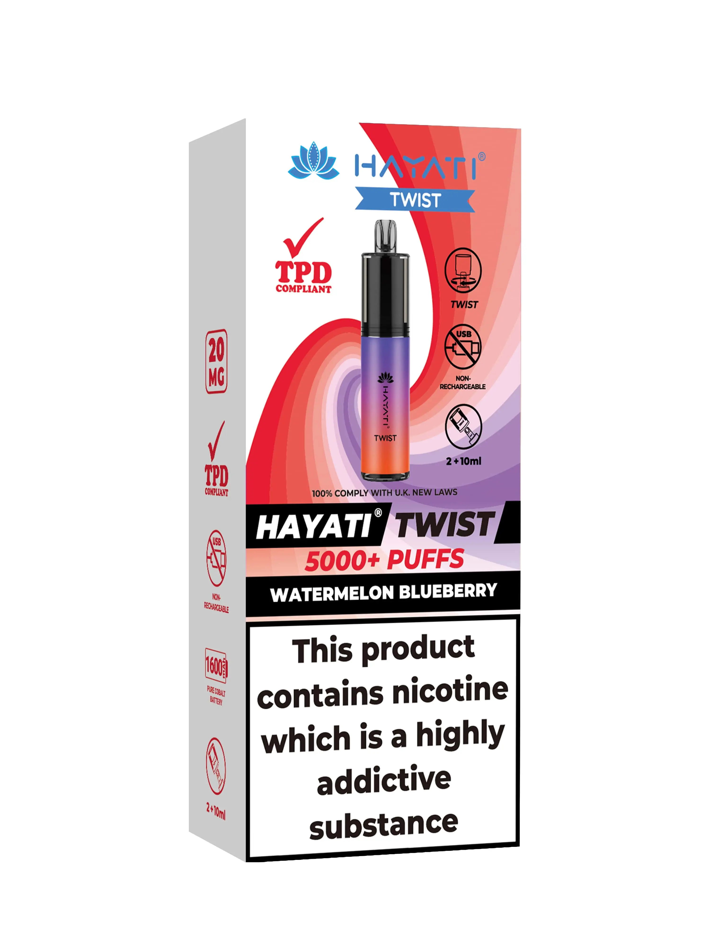 Watermelon Blueberry Hayati Twist 5000 Disposable Pod Kit